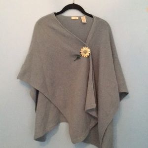 Vintage Anthropologie wrap with beautiful pin